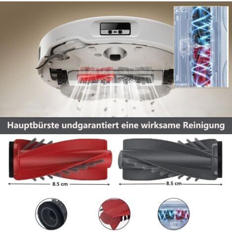 Kit d'accessoires pour roborock Qrevo Curv/Qrevo Edge, 1 brosse roulante, 4 sacs à poussière, 4 lingettes, 2 filtres, 4 brosses latérales, pièce de rechange pour robot aspirateur (1/3)