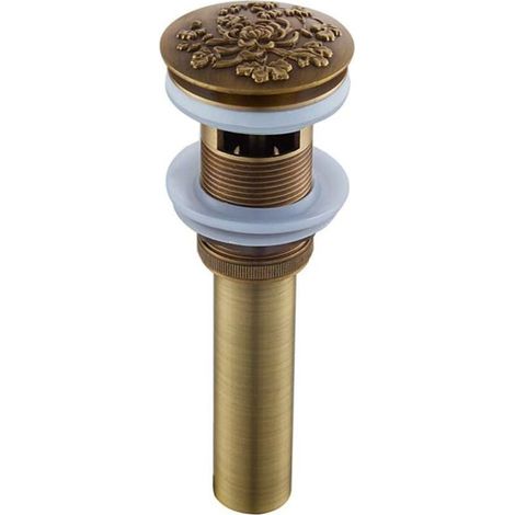 Pop-up sink plug, European retro style pop-up sink plug, pop-up sink, all-copper bathroom sink plug MUMU (1/2)