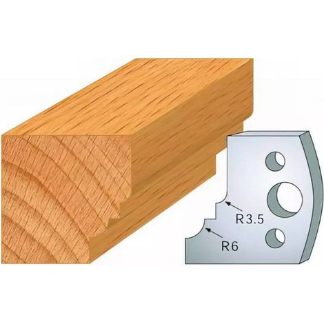 Jeu de 2 Fers Profilés Acier HT 40 x 4 mm - N°019 1/4 de rond à talon - Outil de menuiserie - Diamwood