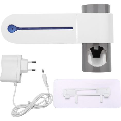 Zahnbürstenhalter mit UV-Sterilisation und automatischem Zahnpastaspender – ABS-Halter für 5 Zahnbürsten, automatische Desinfektion, praktisch und hygienisch (1/5)