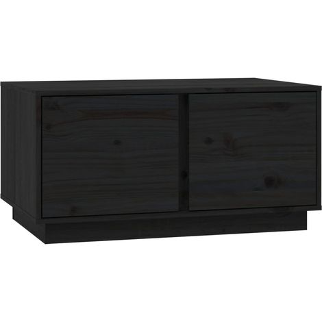 Maison Exclusive - Couchtisch Schwarz 80x50x40 cm Massivholz Kief