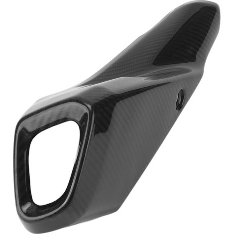 Protège-échappement moto en fibre de carbone 3K, cache thermique remplacement pour CB650R CBR650R 2019 et plus, couleur noir, protection haute température.