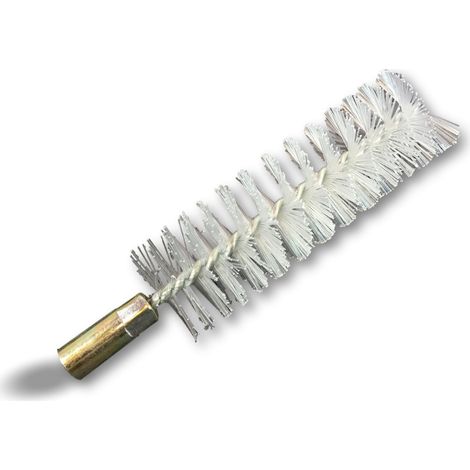 Ecouvillon NYLON Condenseur  Lot de 10  Ø 25 mm  Raccord laiton taraudé M6 femelle  Torsade en acier galvanisé  Brosse nettoyage paroi tube alésage  Kibros 4TCN25x10