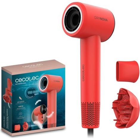 Cecotec Haartrockner Drynova Red Spark 1600W Brushless-Motor 110.000 U/min Ionisch Mit Diffusor und Konzentrator (1/5)