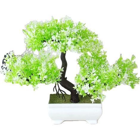 Plantes Artificielles, Design de Bonsai, Décoration Intérieure Extérieure, BLANC (1/2)