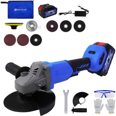 Meuleuse D'angle sans fil polissage meulage coupe outil électrique 125mm Flex 21V pour la coupe, le meulage, le polissage et L'élimination de la rouille