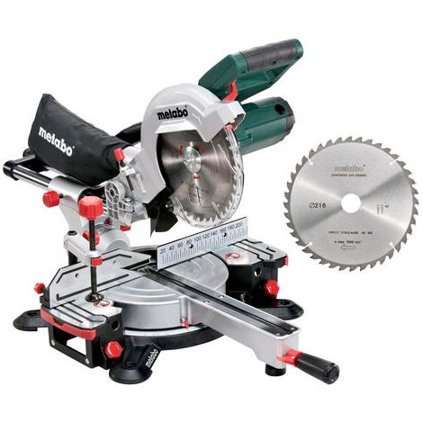 Metabo KGS 216 M Ingletadora con una hoja de sierra adicional - 1500W - 216 x 30mm (1/2)