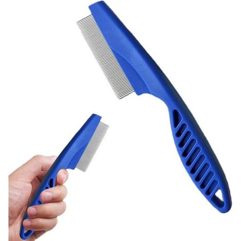 Brosse à puces pour chat - Peigne anti-puces pour animaux de compagnie avec poignée antidérapante,3pcs (1/4)