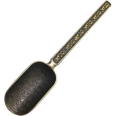 Cuillère à thé en cuivre et zinc, style rétro, pelle à thé, cuillère doseuse pour grains de café, accessoire pour le thé (bronze antique)-16.00X2.80X1.00CM (1/3)
