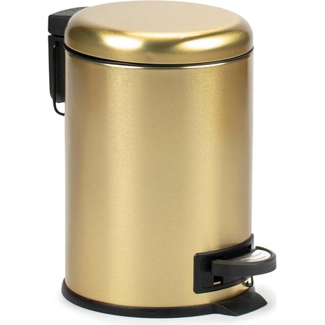 Poubelle Salle Bain 3 L à Pédale, 17,5 x 22,5 x 25 cm, Modèle Nordic (1/5)