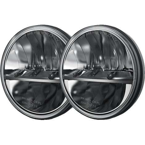 Faro LED, luz alta y luz baja, carcasa de aluminio duradera, 2 unidades (luz alta/baja), 6000K (1/2)