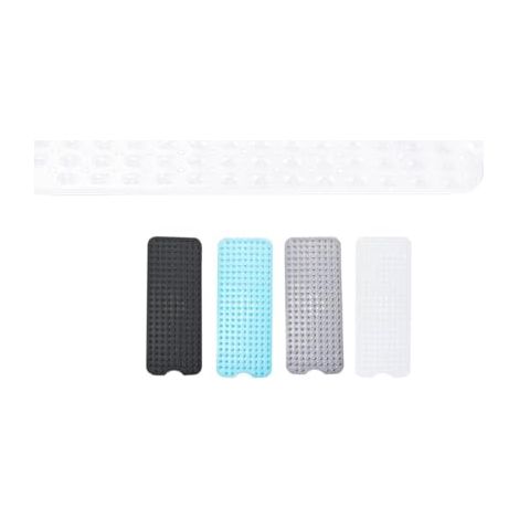 Tapis de Bain Antidérapant Extra Long 100 x 40 cm Ventouses Puissantes & Anti-Moisissure Lavable en Machine Sécurisé pour Enfants & Seniors Blanc