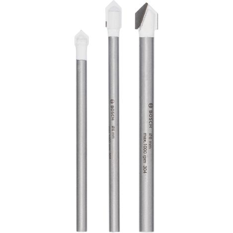 Bosch Forets à carrelage, set de 3 pièces