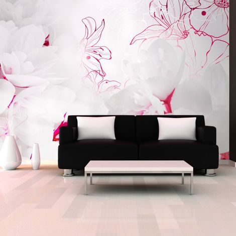 Papier peint enveloppé de blanc - 350 x 245 cm