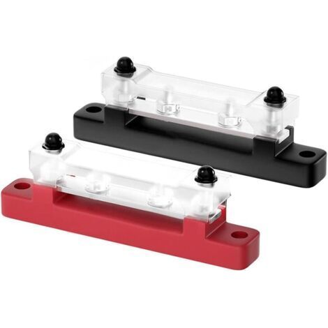 1 Paire Barre de bus à 2 bornes, bornier de distribution d'alimentation au sol avec couvercle pour bateau de camping car, remorque de voiture marine (1/5)