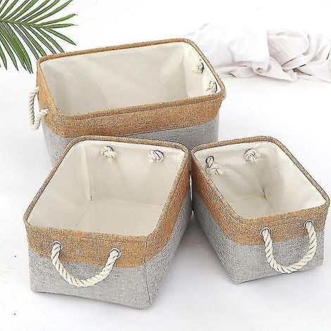 Personalisierter Aufbewahrungskorb für Haustierspielzeug und -kleidung – mit individuellem Hundenamen – Größe M – 36 x 26 x 16 cm (1 Stück) – reflektierendes Grau (1/4)