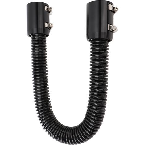 Xiuganpo Kit de Tuyau de Liquide de Refroidissement de Radiateur en Acier Inoxydable, Flexible et coudé, Améliore le Débit du Liquide de Refroidissement, pour le du Moteur (BLACK). (1/5)