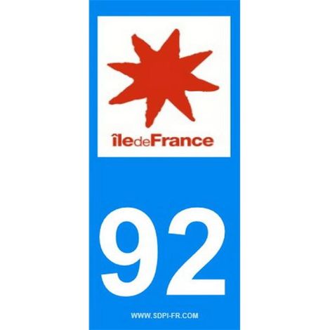 ADHESIFS REGION DEPARTEMENT 92 ILE DE FRANCE X2