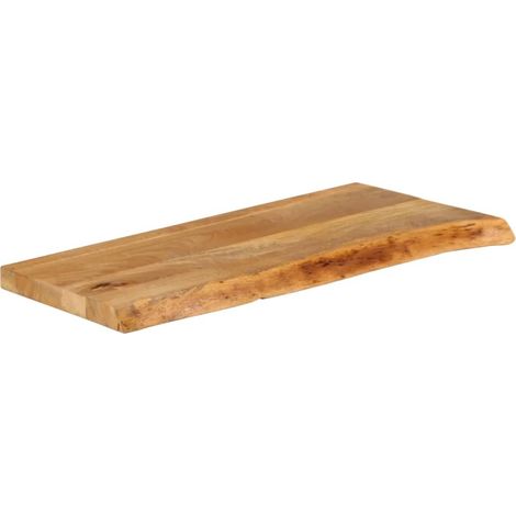 Maison Exclusive - Piano Tavolo Bordi Vivi 90x30x2,5 cm in Legno Massello di Mango