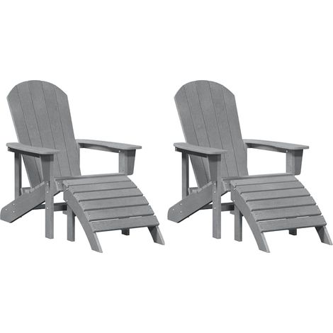 Maison Exclusive - Sedia da Giardino 2 pcs Grigio chiaro 83 x 74 x 92 cm (1/5)