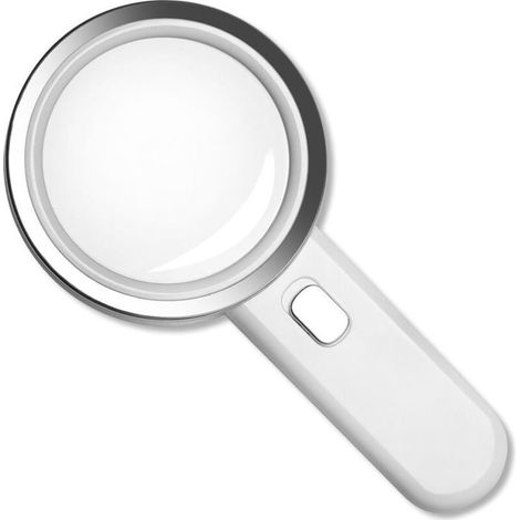Loupe éclairante haute puissance 30x, grande loupe de 90 mm sans distorsion avec lumière LED et lentille en verre (1/5)