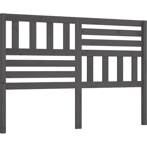 Maison Exclusive - Tête de lit Gris 146x4x100 cm Bois massif de pin (1/5)