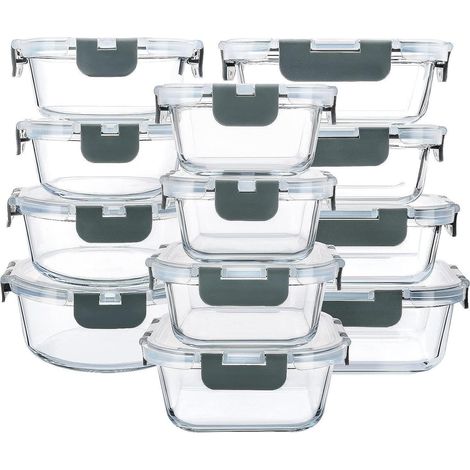 Vorratsdosen-Set aus Glas 24-teilig, stapelbar, ofen- & gefriersicher (1/5)