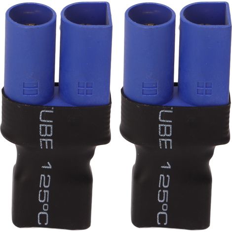 Adaptateur femelle T vers mâle EC5 pour batterie RC sans fil, 2 pièces, connecteur sécurisé pour voiture, avion, bateau RC. (1/5)