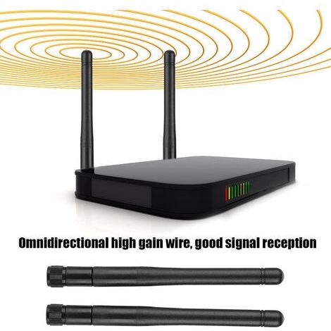 Stück Dualband-WLAN-Router-Antenne mit externem SMA-2-dBi-Anschluss für drahtlose Netzwerke (1/5)