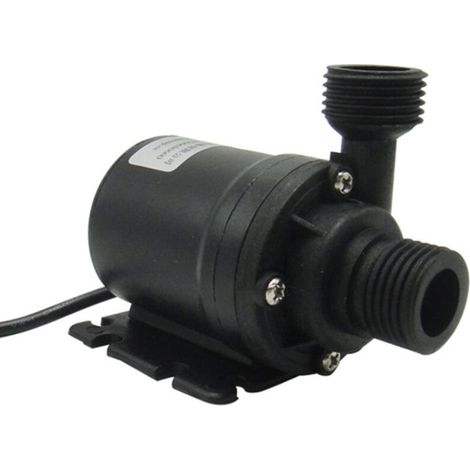 Elektrische, bürstenlose Springbrunnenpumpe, 800 l/h, 5 m Tauchtiefe, bürstenlose Wasserpumpe für 12-V-Gleichstrom-Wasserzirkulationssysteme, Fonepro 12-V-Mini-Wasserpumpe, Schwarz, HANBING (1/5)