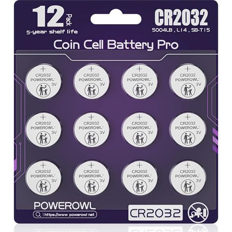 Lot de 12 Piles Bouton CR2032 3V – Haute Durée pour Clés de Voiture et Télécommandes (Compatible DL2032 / BR2032) (1/5)