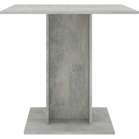 Table de salle à manger Table à dîner Gris béton 80 x 80 x 75 cm Aggloméré (1/5)
