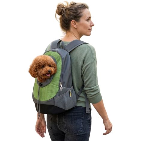 Zaino Trasportino Cane Gatto Doppia Spalla Animali Domestici Traspirante