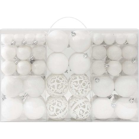 Ensemble de boules de Noël 100 pcs Blanc (1/5)