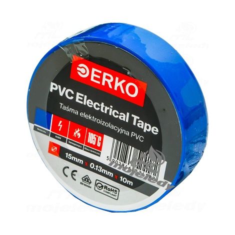 Isolierband 15 mm 10 m PVC blau erko