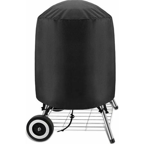 Housse ronde pour barbecue, 75 x 70 cm, en Oxford imperméable, bâche de protection pour barbecue au charbon de bois de jardin (1/5)