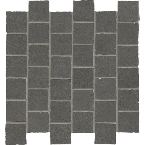Mosaïque effet Béton Gris Fumé Quadra 31x31x0,9 cm Mat Benzaro - Sol et mur intérieur (vendu par carton de 0,3844 m²) - RO'MA CARRELAGE