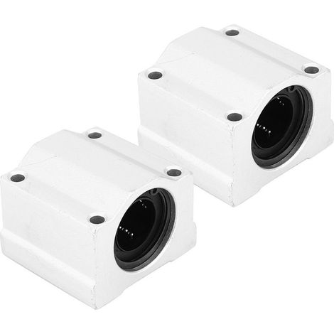 2 Pièces SC20UU 20mm Mouvement Linéaire Roulement à Billes à Mouvement Linéaire Bloc Coulissant, Roulement à Billes Curseur Roulement à Billes Bloc Coulissant Bague Roulement à (1/5)