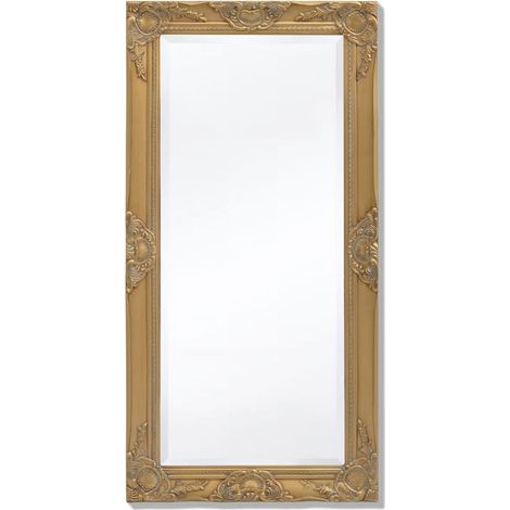 Espejo de pared estilo barroco 100 x 50 cm Dorado DEC022651