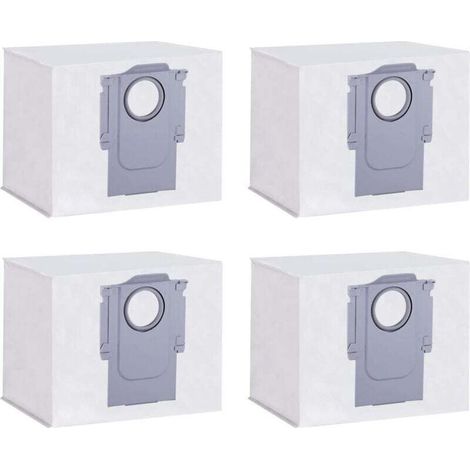 YMYNY Lot de 4 sacs à poussière pour Roborock S8+/ S8 Pro Ultra/ S7 MaxV Ultra/ S7 Pro Ultra/ Q7+/ Q7 Max+/ Q8 Max+/ Q5 Pro+ Station d'aspiration d'aspirateur, sacs de rechange pour aspirateur
