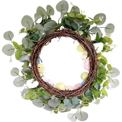 Couronne de roses colorées pour porte d'entrée, jardin de ferme, mariage, fête en extérieur (1/4)