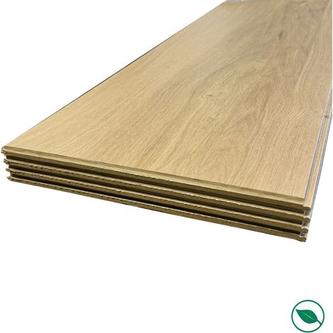 Forestea – Lot de 4 panneaux lisses chêne clair 2500 x 300 x 10 mm – PEFC 70% – Finition lisse pour surfaces épurées – Installation rapide