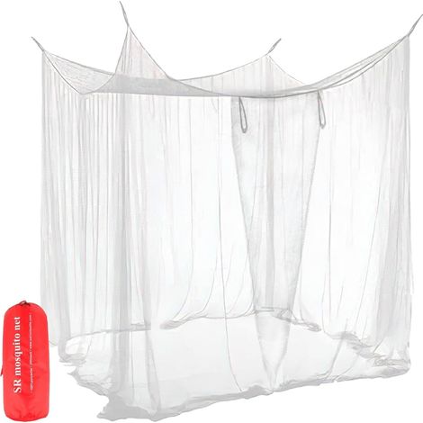 Moustiquaire XXL pour Jardin, Lit Double, Carrée et Mobile - Extérieur/Intérieur pour Balcons, Pergolas, Piscines, Patios, Jardins et Camping - 220x200x200cm-B