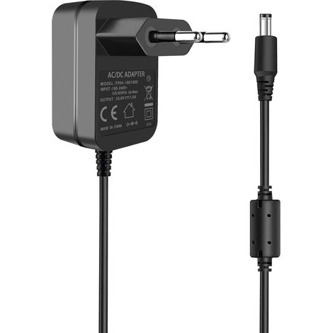 Adaptateur d'alimentation 18V 1A Fiche Centre Positif DC 5.5x2.1mm AC 100-240V à DC 18V 1 Amp pour équipements 18Volt 100mA 200mA 300mA 400mA 500mA 600mA 700mA 800mA 900mA 1000mA (1/5)
