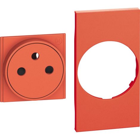 Living Now enjoliveur 2 modules prise FR rouge BTICINO BTKR55F