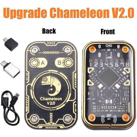 Lecteur de puces RFID Chameleon Ultra V2.0, émulateur de cartes à puce 125 kHz/13,56 MHz, décodage de cartes d'identité IC, duplicateur de clés NFC WHBYV (1/4)