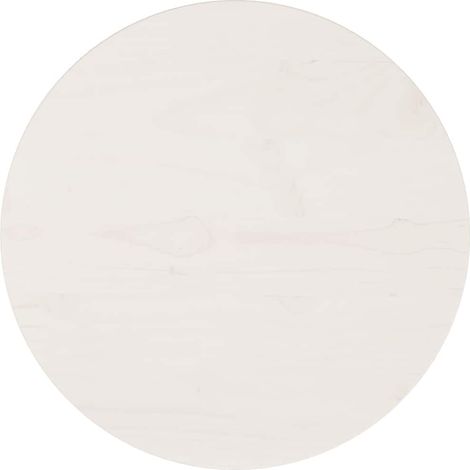 Maison Exclusive - Tischplatte Rund Weiß Ø40x3 cm Massivholz Kief