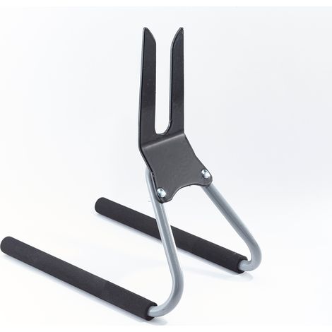 Mottez – Range vélo sur pied pour 2 vélos – Lamelle de blocage extra plate – Convient aux freins à disque – Charge maximale 30kg (1/6)
