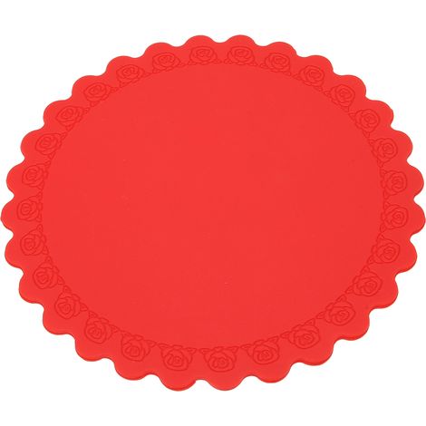 Lot en Silicone Résistant à la Chaleur, Tapis Isolant pour Four à Air, Grille-Pain, Cafetière Rouge - Protection Anti-Chaleur, Support de Cuisson (1/5)