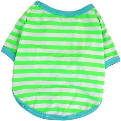 Ropa de verano para perros, chaleco para mascotas, camiseta de cuello redondo a rayas, camisetas para Yorkshire Terrier y Shih Tzu, ropa para cachorros, perros y gatos 5 (1/5)